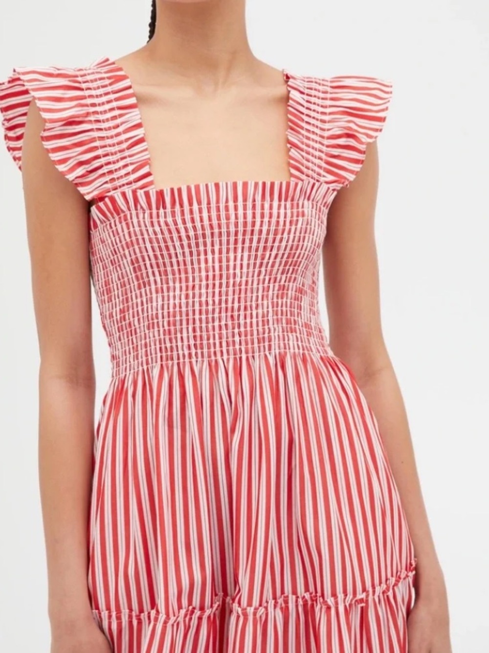 Hill House Ellie Dress Red and White Striped Sz M - Picture 4 of 9